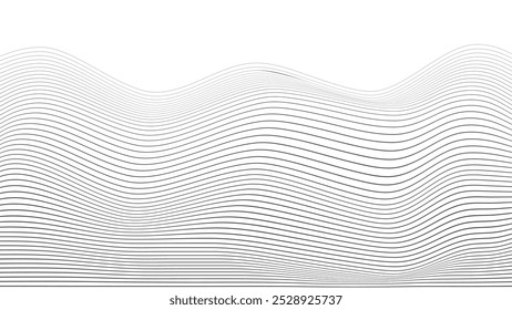 black wavy line on white background 4k vector illustration template design