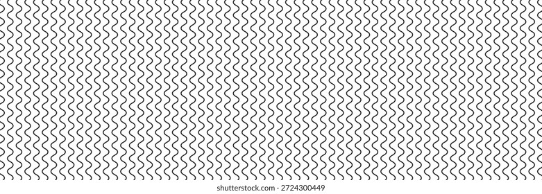 Padrão sem emenda de linha ondulada preta. Ondas linhas no fundo branco. Textura ondulada. Ilustração do vetor de onda no formato EPS8.
