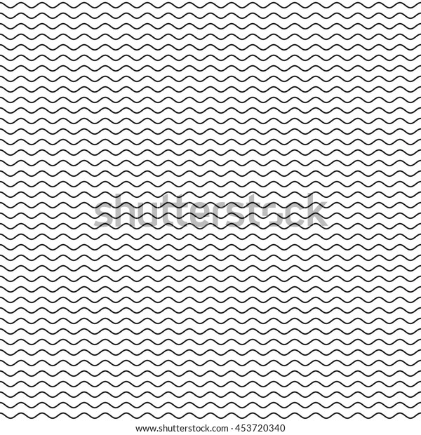 Black wavy line seamless pattern. Waves lines on\
white background. Ripple texture. Waviness vector illustration in\
EPS8 format.