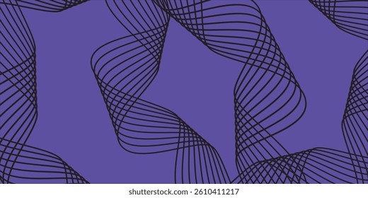 Black wavy lines abstract background. Waves, swirl and twirl pattern. Twisted distorted vector texture. 
