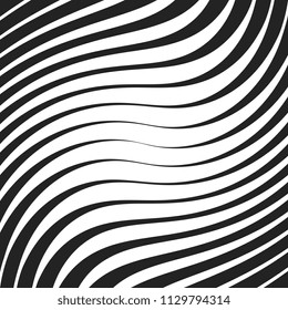 black wavy lines with different width and shape. halftone background. suitable for logo, product branding or other design.