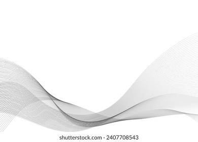 Black Wavy Lines Isolated on White Abstract Background Design. abstract white line wave background