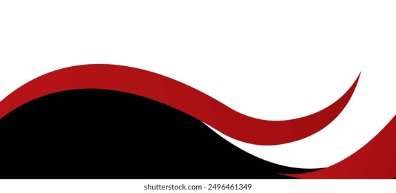 Black Wavy Lines Isolated on White Abstract Background Design