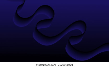 Black Wavy Lines Isolated on Abstract Background Design.
