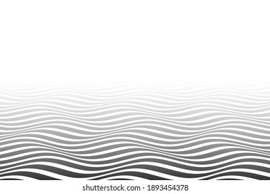 Black wavy lines perspective angle vector illustration