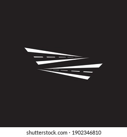 Black way logo vector template