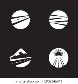 Black way logo vector template