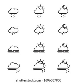 black weather icon isolated sign symbol vector illustration - Collection of high quality black style vector icons 