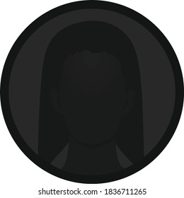 Black web avatar. vector illustration