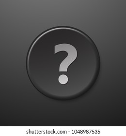 Fragefazilität für schwarze Web-Symbole