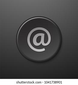 icono negro de web en el correo de signos