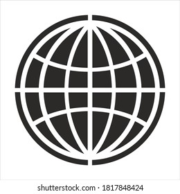 Black web icon symbol. Website icon symbol illustration on white background