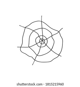 Black web isolated on a white background. Concept Of Halloween. Paraphernalia, the symbol of the holiday.