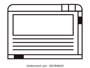 Icono de página web negra en fondo blanco.