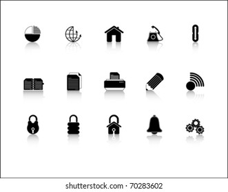 black Web Site & Internet icon set