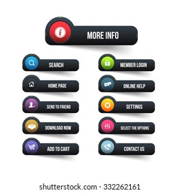Black Website Buttons Design 
