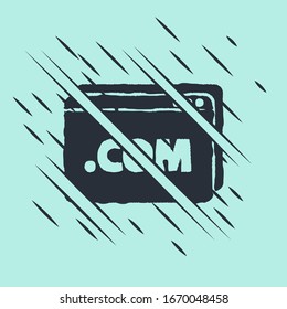 Icono de plantilla de sitio web negro aislado en fondo verde. Protocolo de comunicación por Internet. El estilo de Glitch. Ilustración vectorial