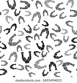 Schwarzes Hochzeits-Bogen-Symbol, einzelne nahtlose Muster auf weißem Hintergrund. Hochzeitsdekoration.  Vektorgrafik