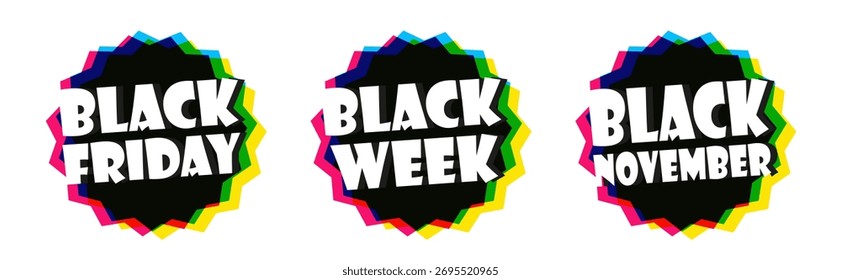 Black week, Black friday, Black November