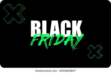 black week friday sale marketing advertising green