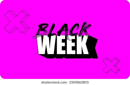 black week friday sale marketing advertising pink