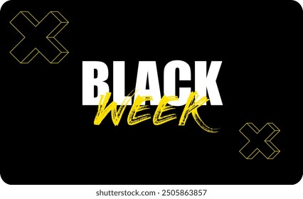 black week friday sale marketing advertising yellow