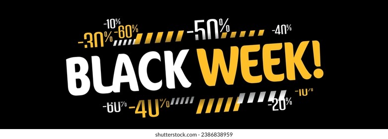Black week on black background
