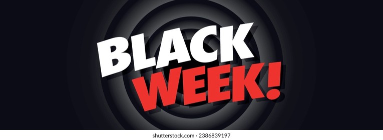 Black week on cartoon background