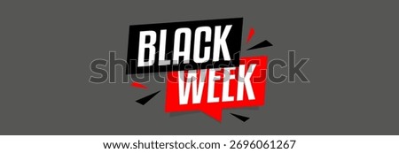 Black week on speech bubble