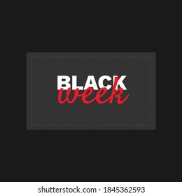 Black Week Red Logo Badge