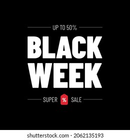 Black Week Sale Banner Design