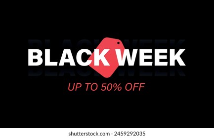 black week sale banner set