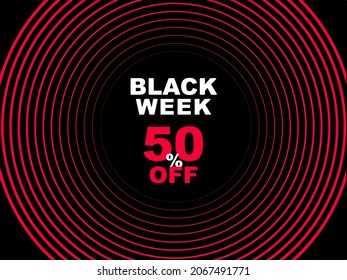 Black Week Sale Circle Pink Shop Shopping Off