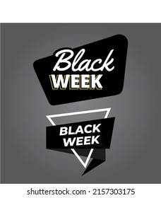 Black Week Two Buttons Discount