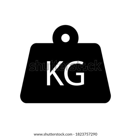 Black Weight Flat Design Icon, Vector Illustration