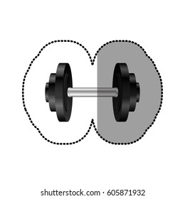 black weight gym tool icon, vector illustration image