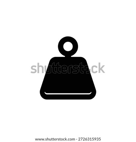 a black weight icon on a white background