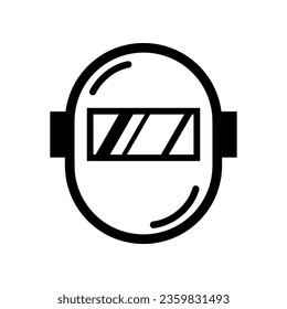 Black welding mask industry outline icon vector design