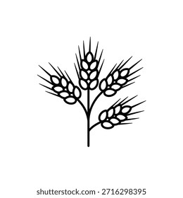 orejas de trigo negro Icono Diseño Ilustración