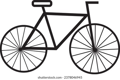 black wheel Bicycle on white background