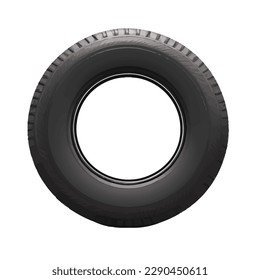 black wheel tire with style hand drawn digital painting illustration