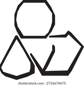 LOGO GEOMÉTRICO EN FORMA DE BLANCO NEGRO