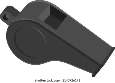 Black Whistle Illustration Vector On White Stock Vector (Royalty Free ...