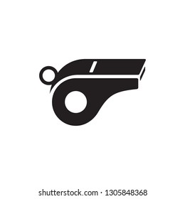 Black Whistle Vector Icon Logo Design Inspiration