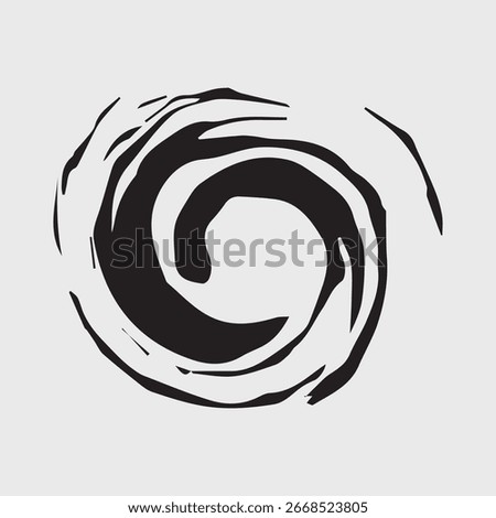 black and whit swirl logo vector