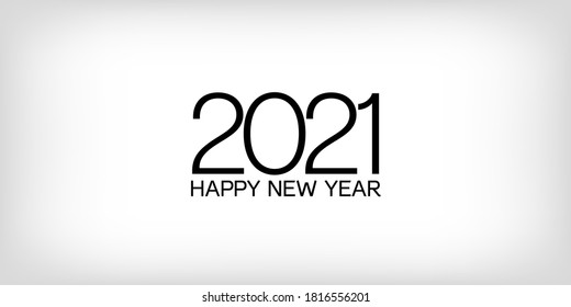 Black and White 2021 Poster Graphic 2021 Icon Texture. Christmas Logo Background. Happy New Year Border Design. Black and White 2021 Text Typography. Winter Holiday Celebration Card.