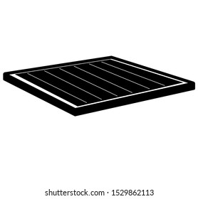 Black and white 3d floor exercise