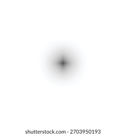 Black and white 3D isolated sphere reflection symbolizes an abstract round egg or sun on a space background