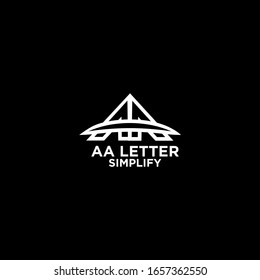 blanco negro Un diseño simple y moderno de logotipo con fondo negro