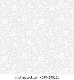 black and white abc letter background seamless